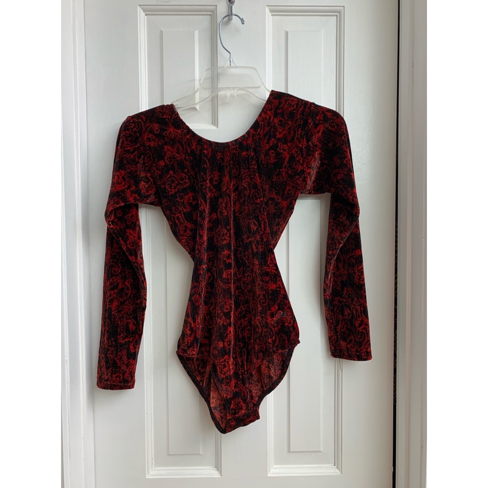 Red and black leotard